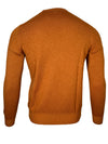 BUTTON DOWN VINTAGE WOOL/CASHMERE CREW SWEATER - ORANGE
