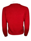 AMINA RUBINACCI CASHMERE CABLE FRONT SWEATER - RED