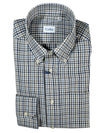 GALLIA MEN'S SHIRT - BLUE/GREY CHECK