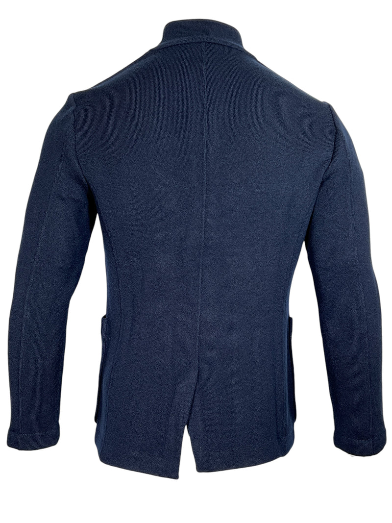 ADESI CASHMERE MEN'S SWEATER JACKET - MARINO