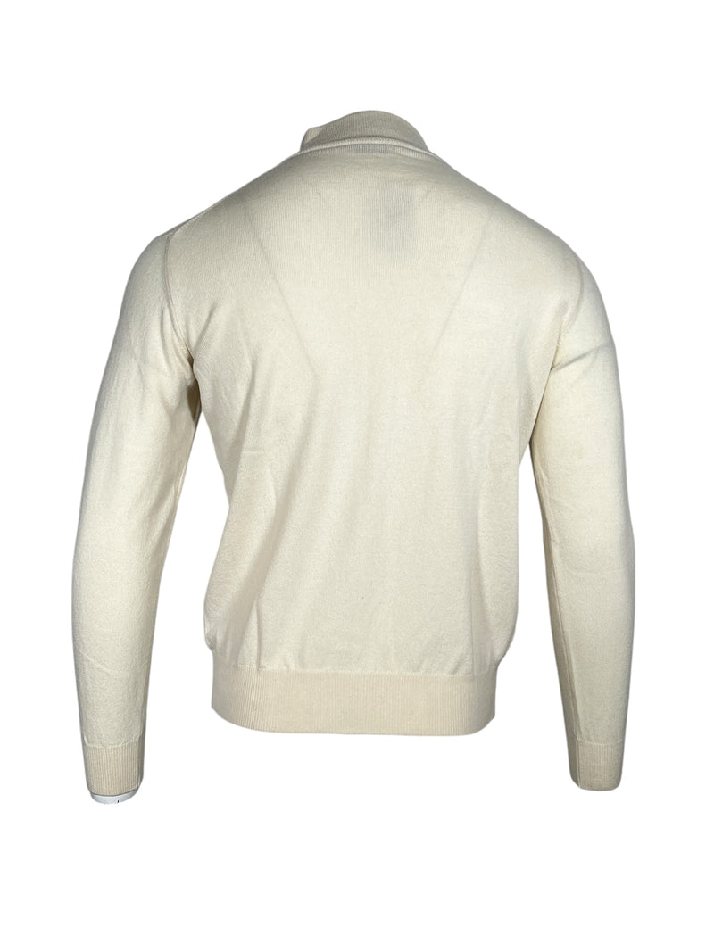 ADESI CASHMERE MEN'S 1/2 ZIP SWEATER - NATURALE