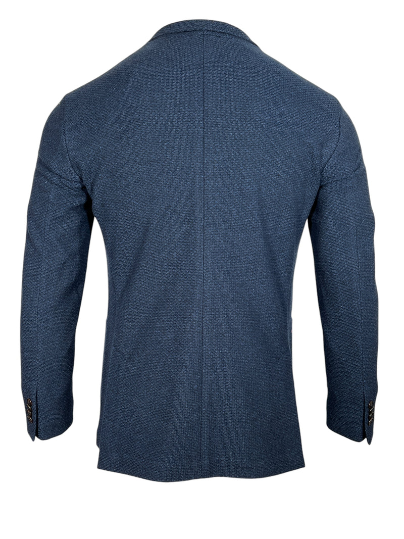 LUCIANO BARBERA AMALFI SPORT JACKET - TEXTURED BLUE