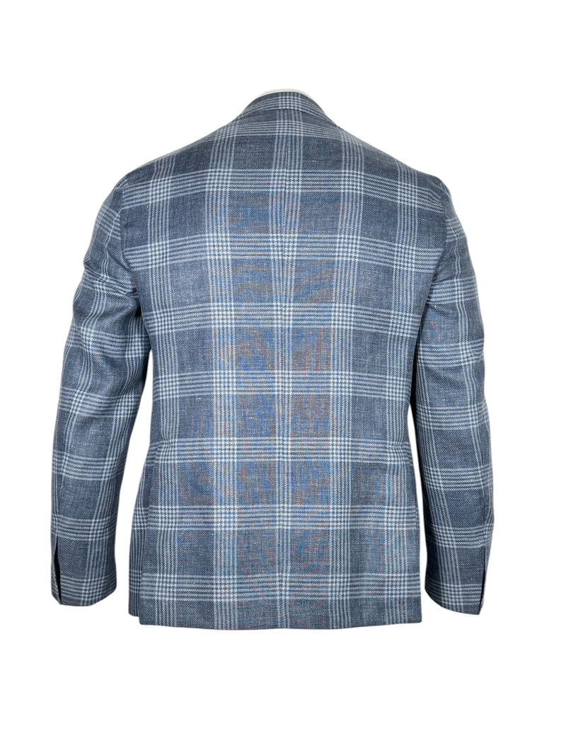 L.B.M. 1911 TAILORED SPORT COAT - BLUE CHECK PLAID