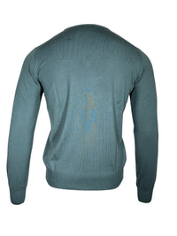 BUTTON DOWN MEN’S MERINO WOOL V-NECK SWEATER - DARK TEAL