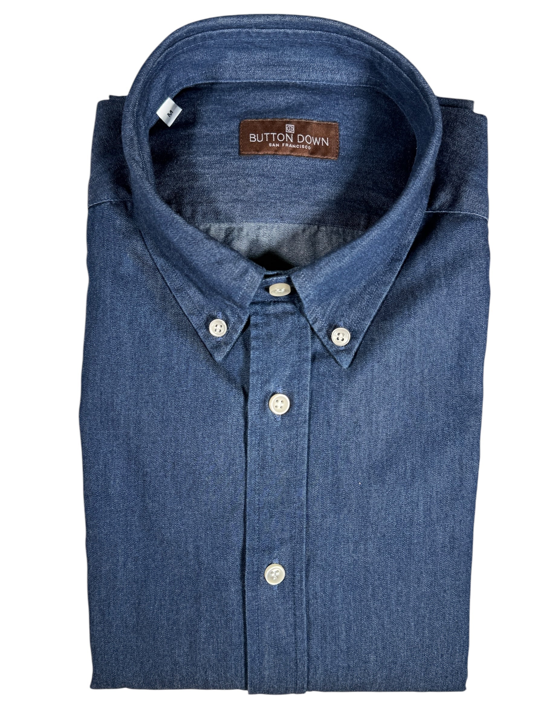 BUTTON DOWN SPORT SHIRT - DARK BLUE DENIM
