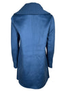 KINROSS KNIT TRIM ZIP MOCK COAT - SAPPHIRE