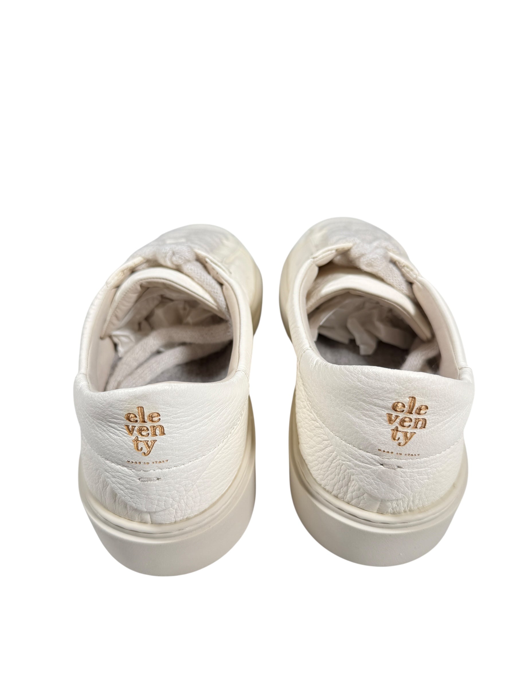 ELEVENTY DEER SKIN LOW TOP SNEAKER - WHITE