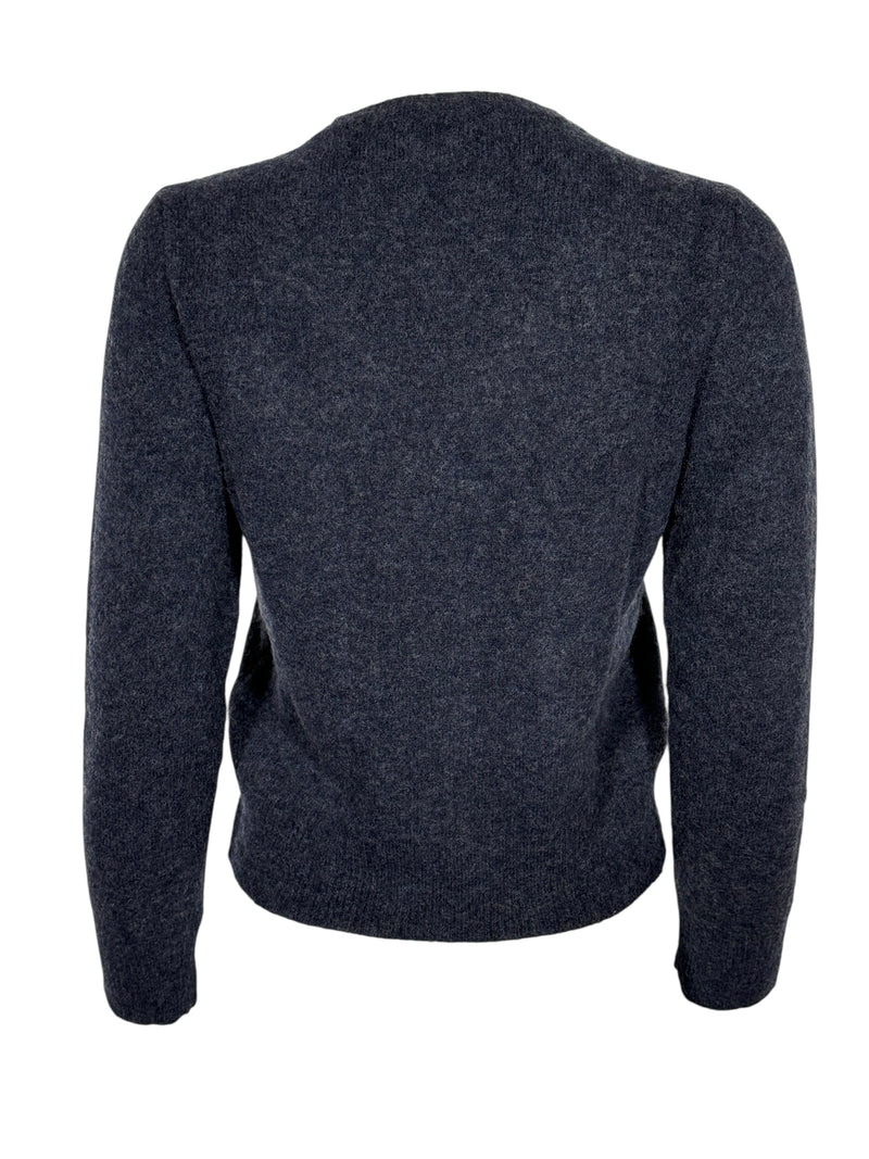 ANNECLAIRE WOOL/CASHMERE CREW SWEATER - BLUE