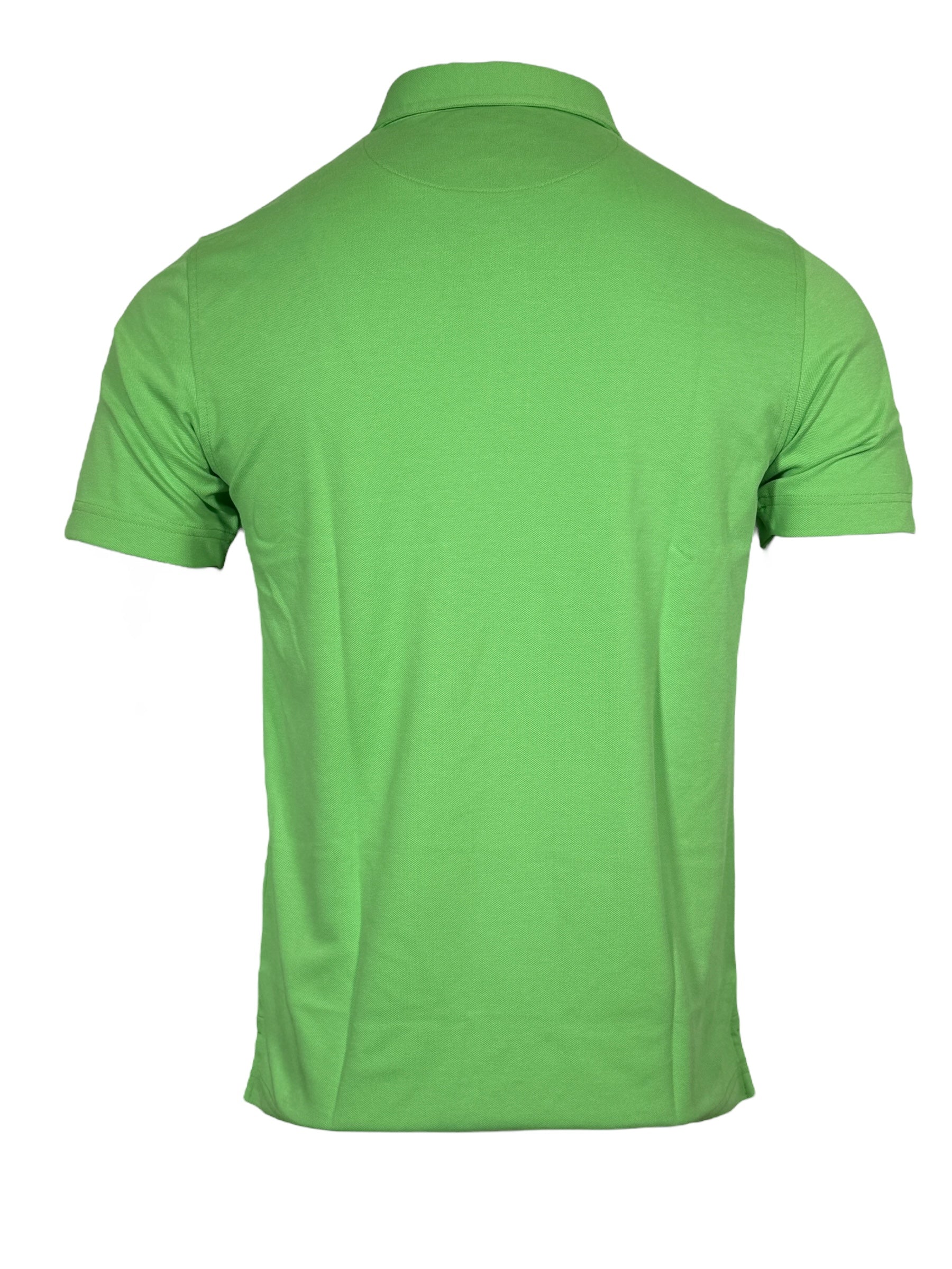 BUTTON DOWN MEN'S TECH PIQUE POLO - SOLID PALM GREEN