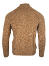 SETTEFILI CASHMERE - 4 PLY QUARTER ZIP MEN'S SWEATER - BROWN/GREY MIX