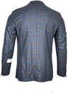 OARS & OLD IVY WOOL/CASHMERE SPORT COAT - NAVY/BROWN CHECK