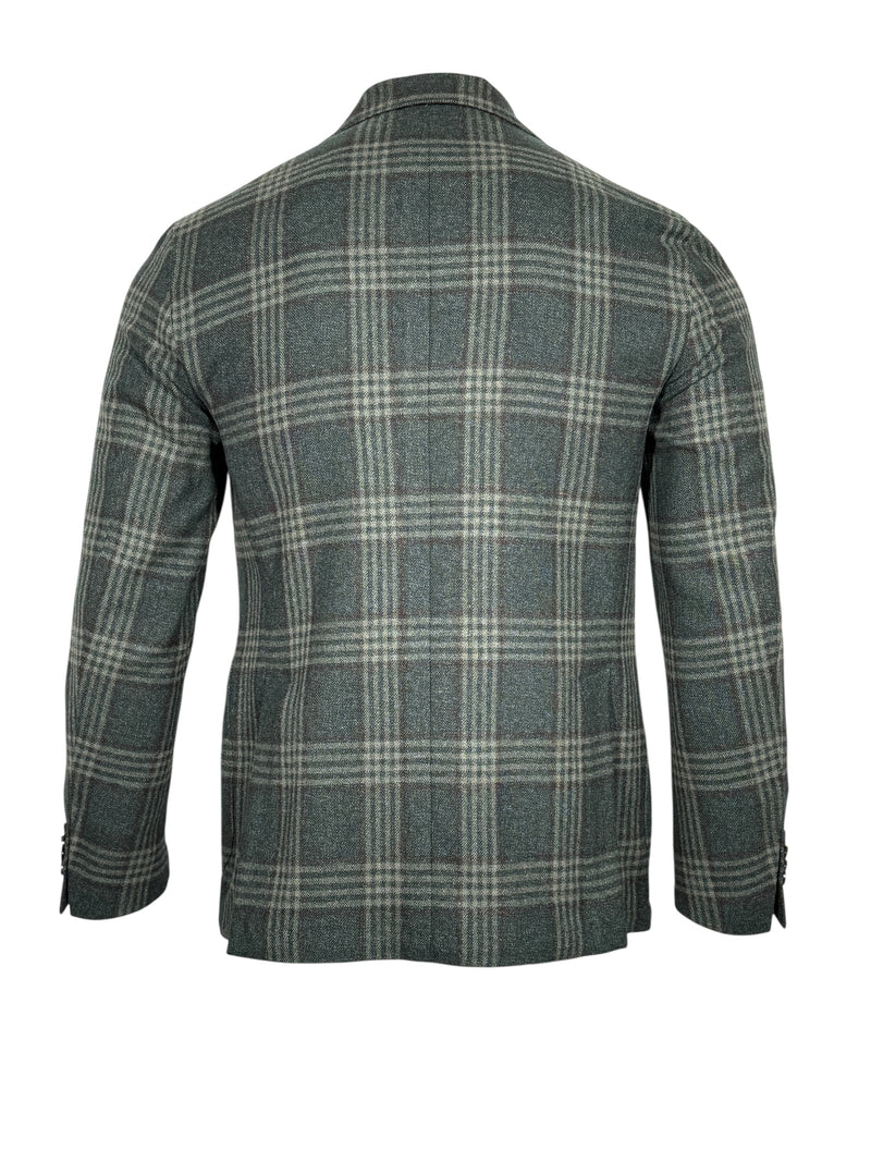 SARTORIA PARTENOPEA SPORT COAT - OLIVE CHECK PLAID