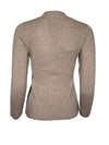 PUROTATTO WOOL/CASHMERE CABLE RIB CARDIGAN - NOCCIOLA