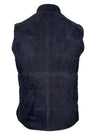 DEL VECCHIO MEN'S SUEDE & CASHMERE REVERSIBLE VEST - NAVY/GREY