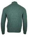 FEDELI CASHMERE TWIST 1/4 ZIP SWEATER - BOTTLE GREEN