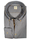 GMF 965 MEN'S SPORT SHIRT - TAN/DENIM STRIPE