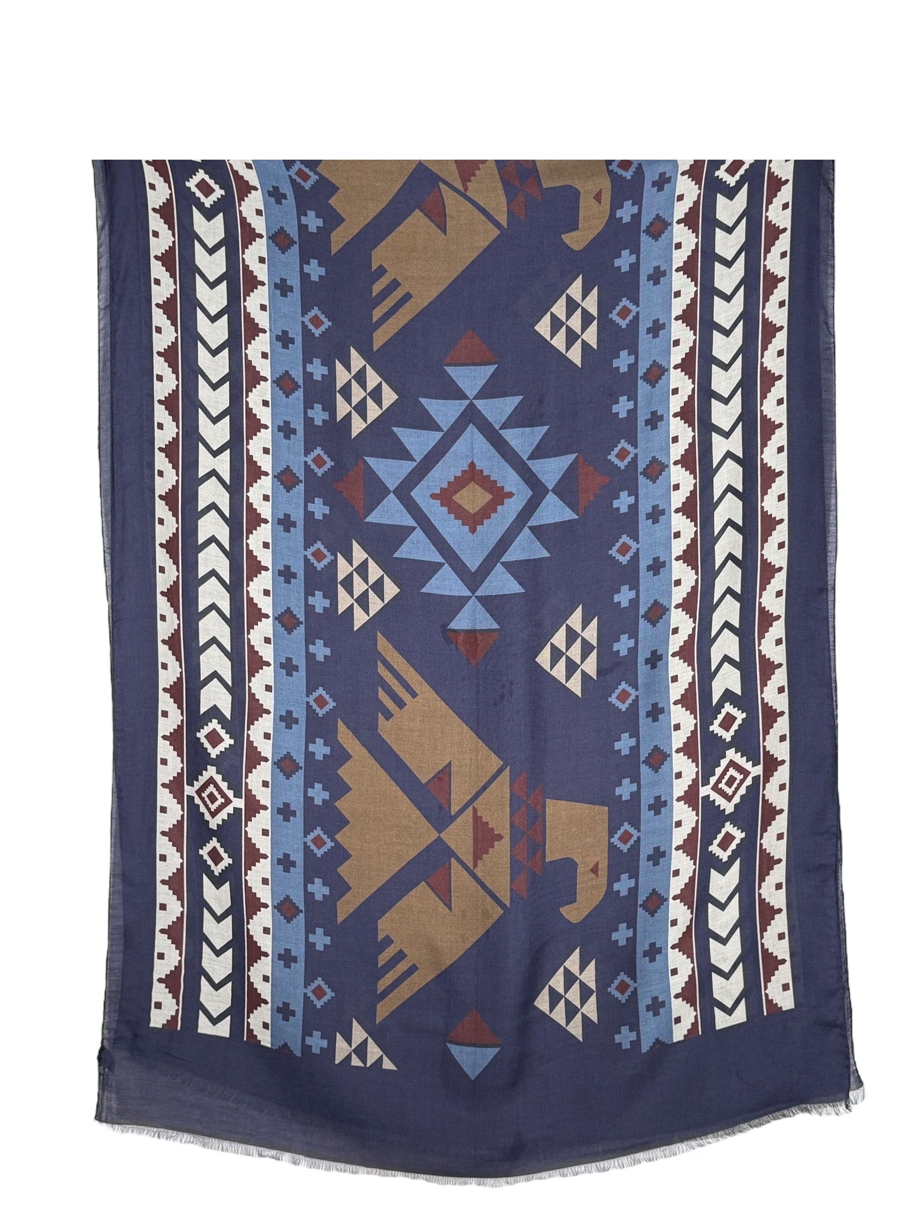 CALABRESE 1924 CASHMERE BLEND SCARF - BLUE EAGLE