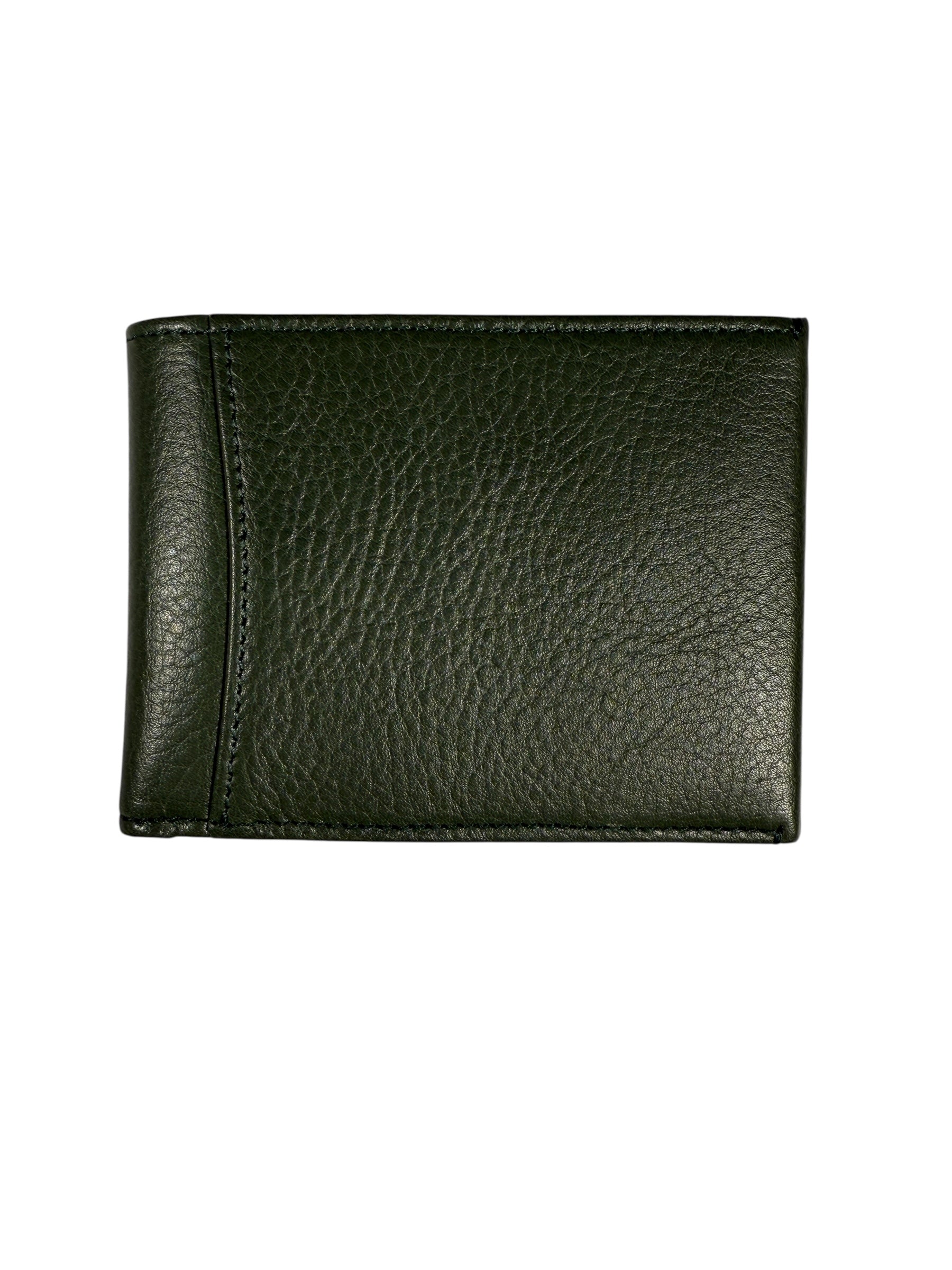 BOSCA 1911 SAFFIANO SMALL BIFOLD WALLET - GREEN
