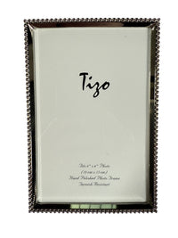 TIZO PICTURE FRAME - HAND POLISHED BEADED METAL