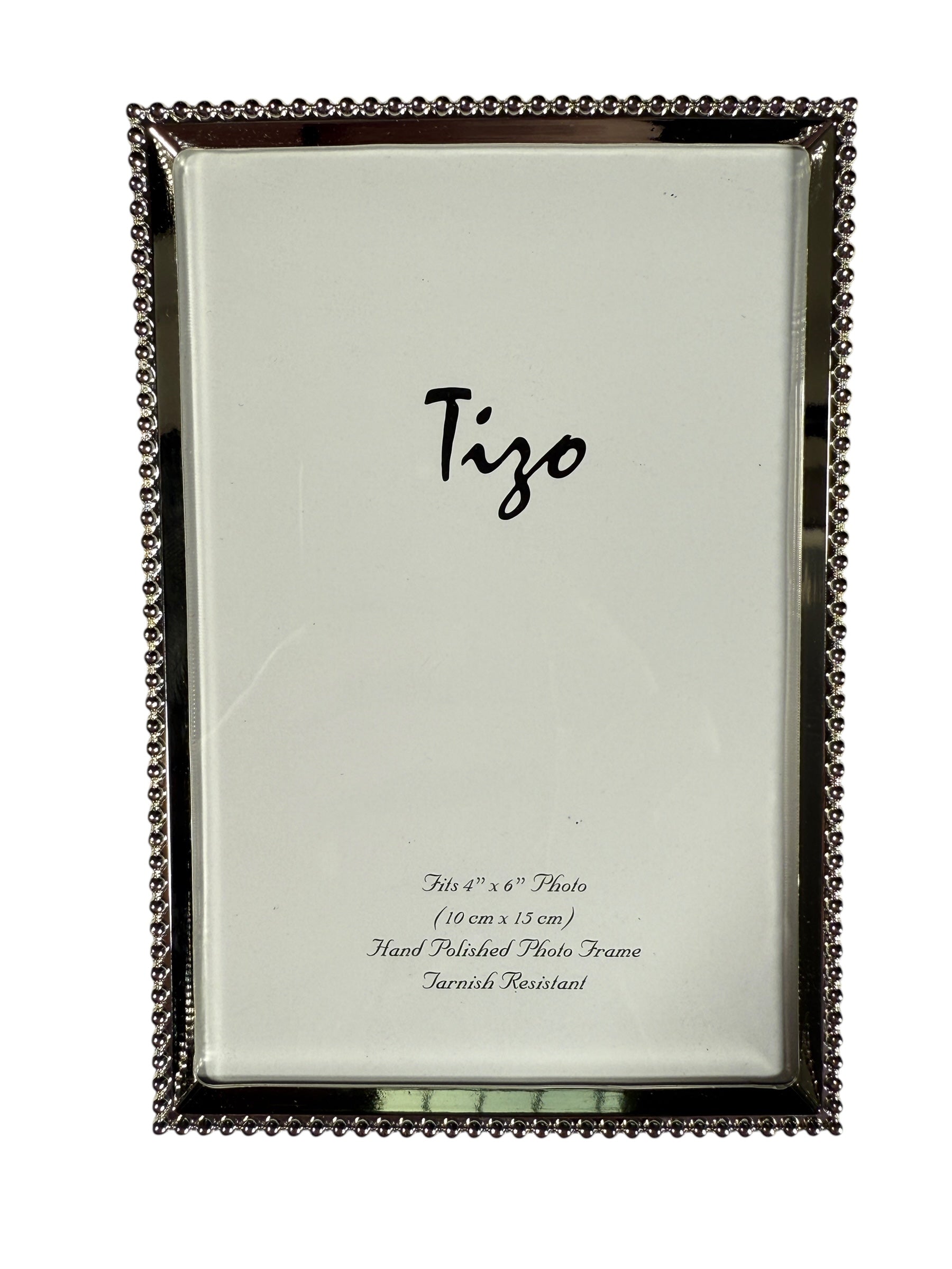 TIZO PICTURE FRAME - HAND POLISHED BEADED METAL