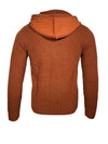LEFT COAST TEE CABLE ZIP HOODED SWEATER - RUST COMBO