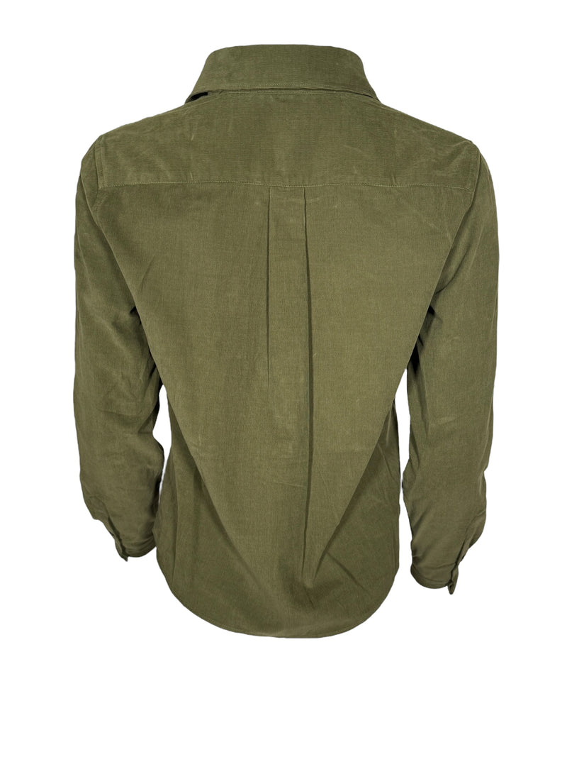 CAMICETTASNOB SOLID BABY CORDUROY BLOUSE - KHAKI