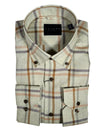CALDER CARMEL MEN'S SHIRT - LIGHT OLIVE EXPLODED WINDOWPANE