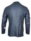 OARS & OLD IVY WOOL/SILK/CASHMERE SPORT COAT - NAVY/OLIVE CHECK