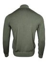 BUTTON DOWN VINTAGE 1/4 ZIP SWEATER - OLIVE