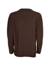 HUBERT GASSER MERINO ROUND NECK SWEATER - DARK BROWN