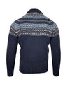 ALAN PAINE HOLMSTON 1/4 ZIP FAIRISLE SWEATER - VINTAGE HEATHER