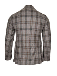 SARTORIA PARTENOPEA SPORT COAT - GREY/BLUE/BROWN CHECK PLAID