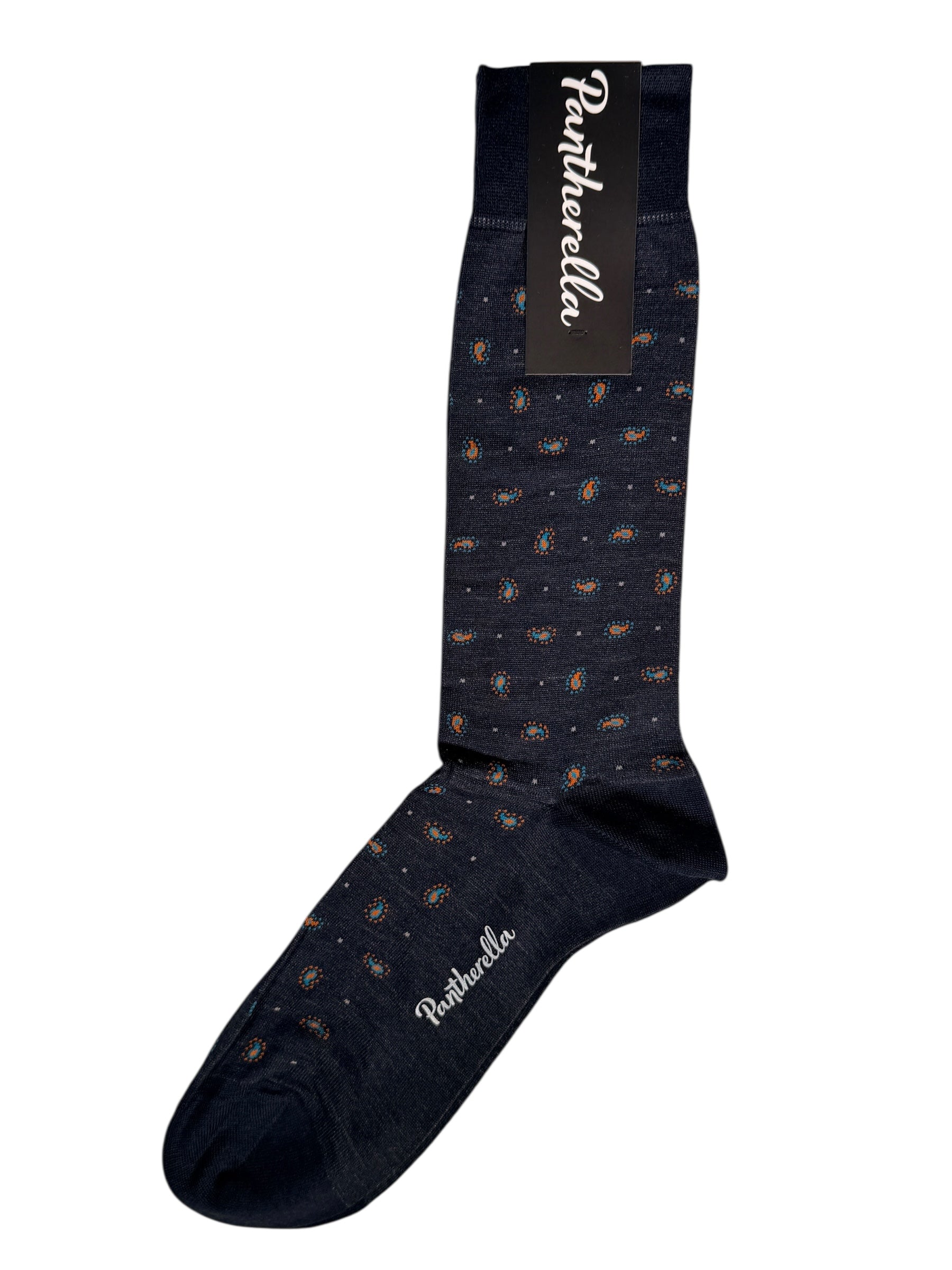 PANTHERELLA NAPIER MEN'S WOOL SOCK - DARK BLUE