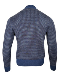 PERU UNLIMITED TRI COLOR 1/4 ZIP SWEATER - BLUE