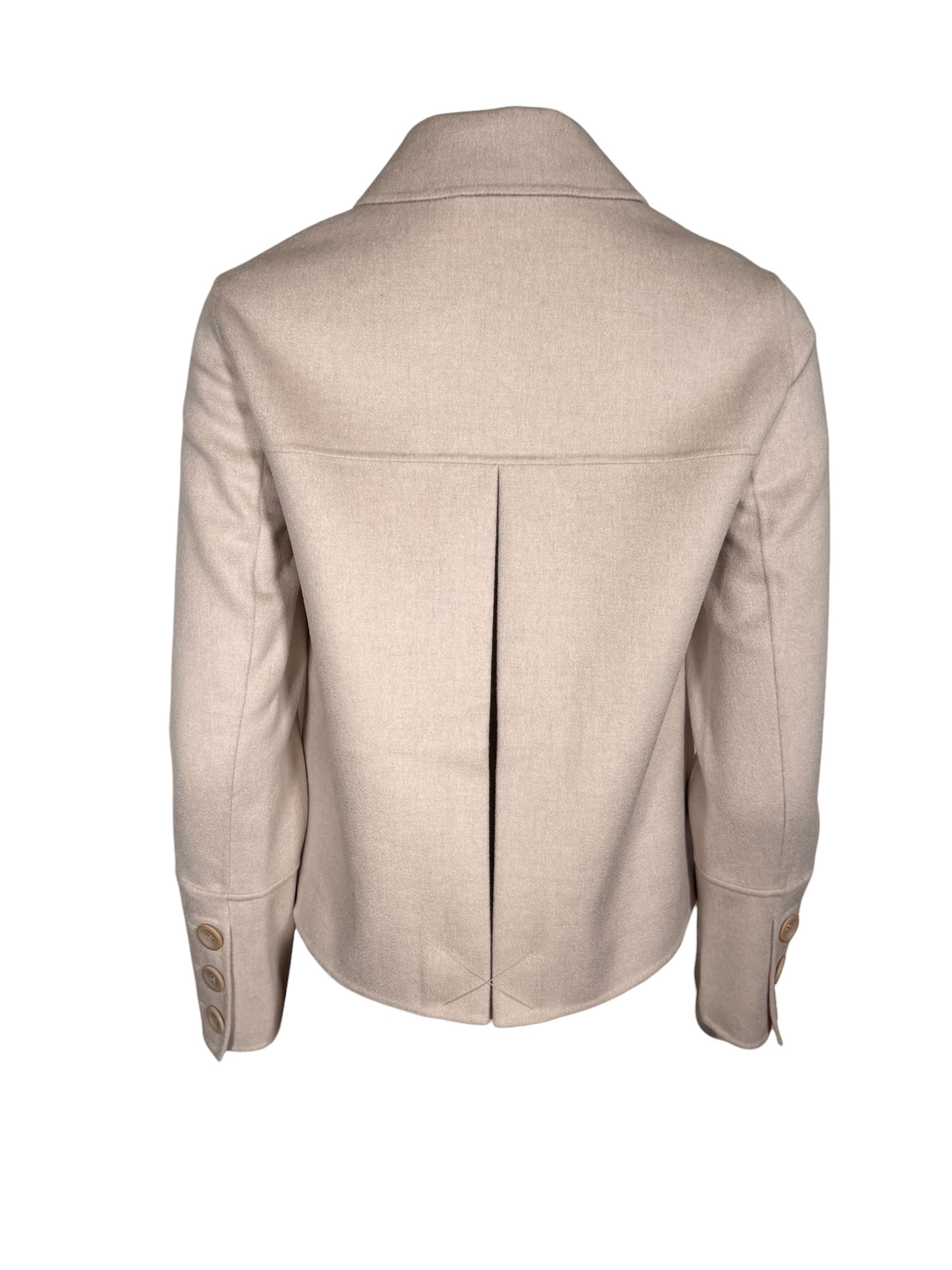 KINROSS PLEAT BACK SHORT COAT - BIRCH