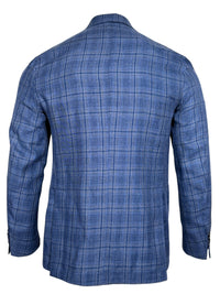 SARTORIA PARTENOPEA SPORT COAT - NAVY & BLUE PLAID