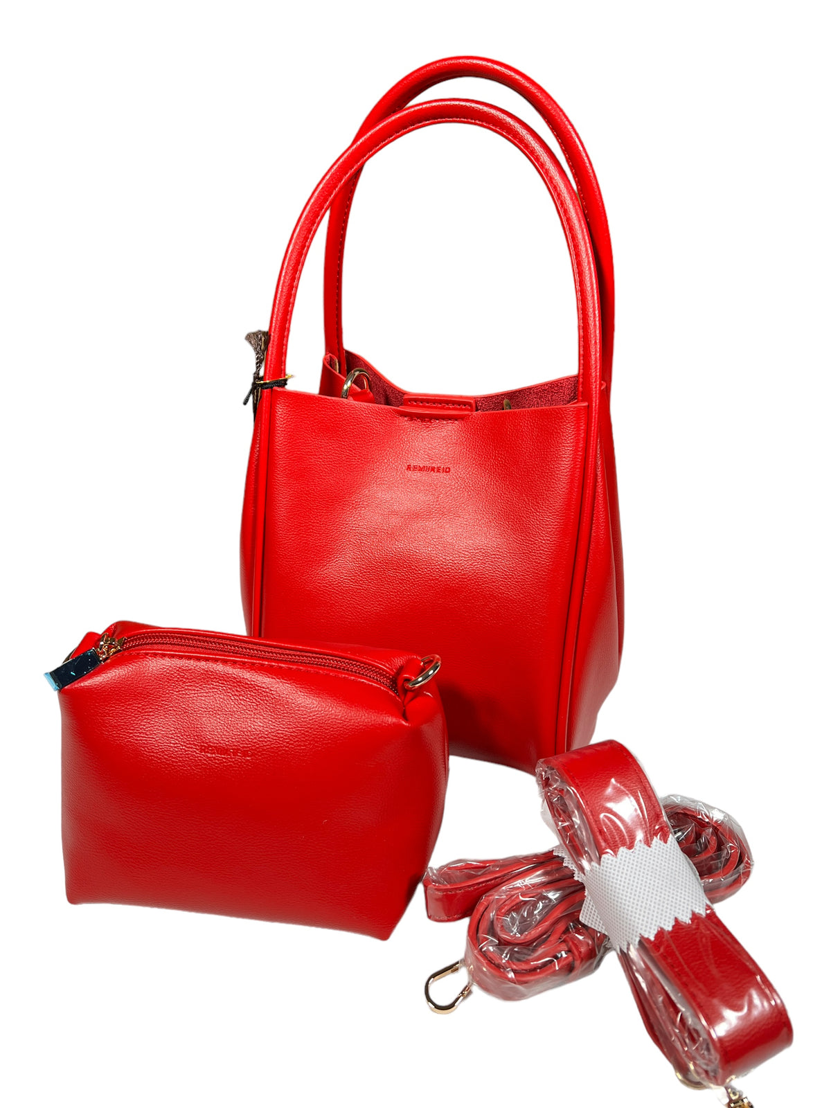 REMI/REID HOLLACE MINI TOTE BAG - RED