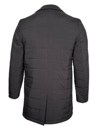 MANTO REVERSIBLE WOOL CAR COAT - NAVY/BROWN