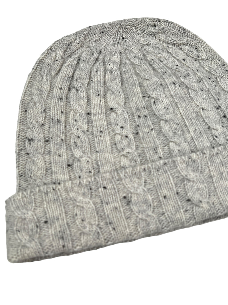 ALAN PAINE ROCHESTER CASHMERE KNIT HAT - SNOWFALL