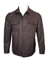 L.B.M. 1911 WOOL OVERSHIRT JACKET - DARK BROWN