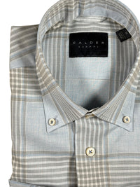 CALDER CARMEL MEN'S SHIRT - SKY BLUE CHECK PLAID