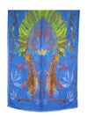 CALABRESE 1924 LINEN & SILK SCARF - BLUE JUNGLE