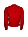 KINROSS LUXE CABLE CREW SWEATER - CRIMSON