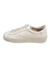 ELEVENTY DEER SKIN LOW TOP SNEAKER - WHITE