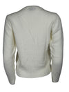 ANNECLAIRE WOOL/CASHMERE CREW SWEATER - WINTER WHITE