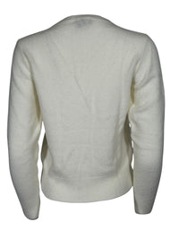 ANNECLAIRE WOOL/CASHMERE CREW SWEATER - WINTER WHITE