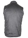 DEL VECCHIO MEN'S SUEDE & CASHMERE REVERSIBLE VEST - NAVY/GREY