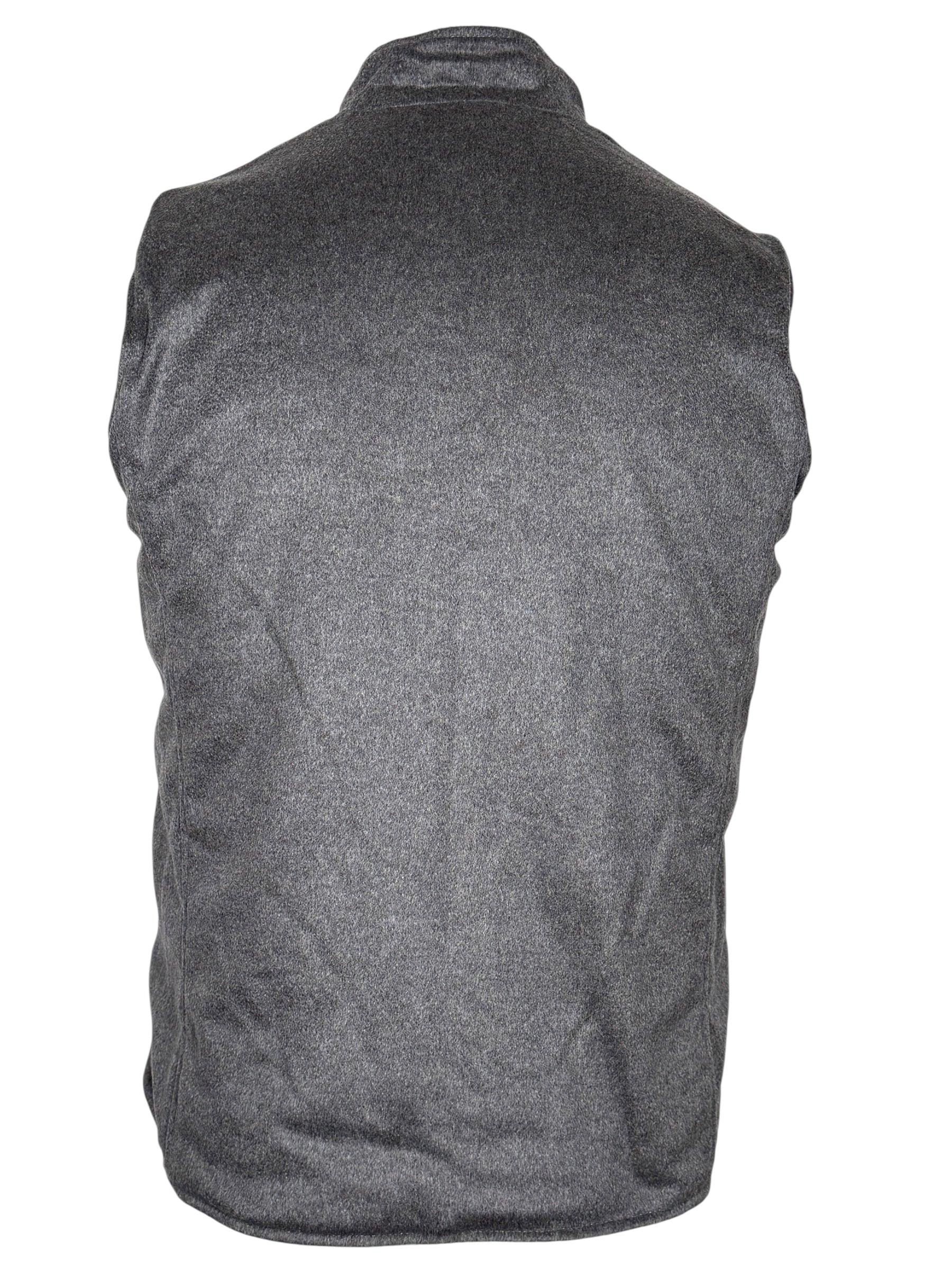 DEL VECCHIO MEN'S SUEDE & CASHMERE REVERSIBLE VEST - NAVY/GREY