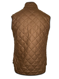 WATERVILLE WOOL MELANGE FLANNEL VEST - WHISKY