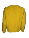 ROSSO 35 BASKET STITCH CREW SWEATER - SUNFLOWER